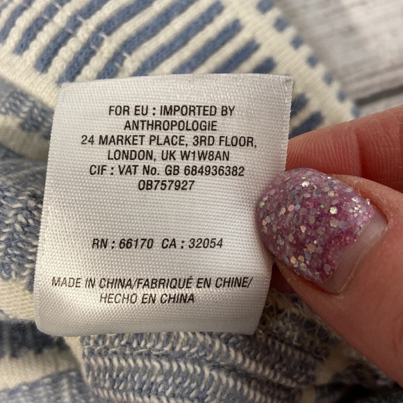 Anthropologie Postmark Striped Boat Neck Quarter Sleeve Size Small Shirt Top - Picture 10 of 16